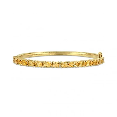 Julianna B Sterling Silver & 18K Yellow Gold Plated Citrine Bangle