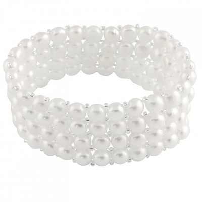 6-7mm Freshwater Pearl 4 Row Stretch Bracelet