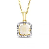 Julianna B 10K Yellow Gold 0.10CTW Diamond & Opal Fashion Pendant