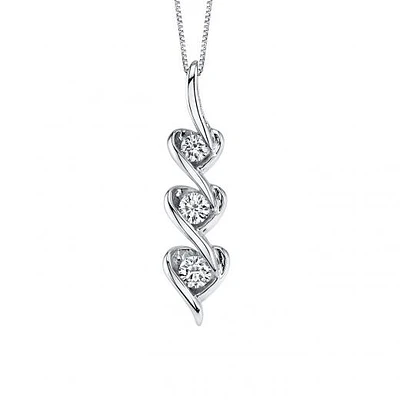 Sirena 10K White Gold 0.14CTW Pendant