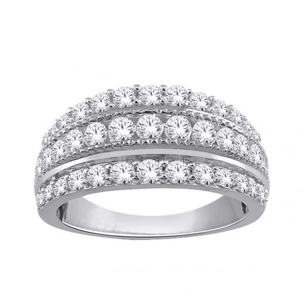 10K White Gold 1.00CTW Diamond Band