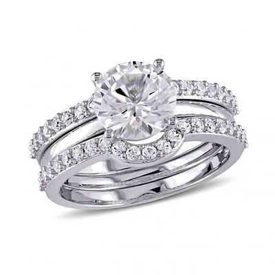 Julianna B 10K White Gold Sapphire Bridal Ring Set