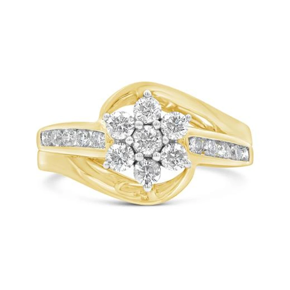 10K Yellow & White Gold 0.75CTW Fashion Ring