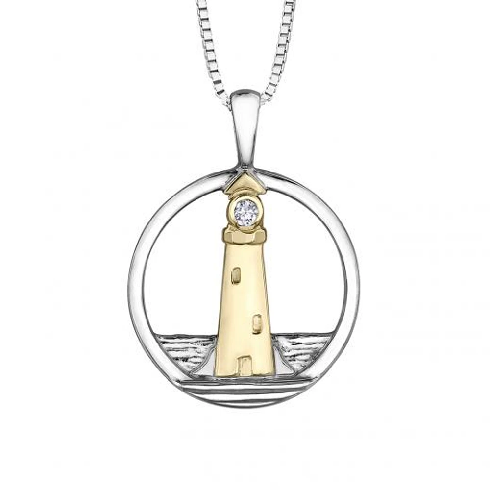 Glacier Fire Canadian Diamond Lighthouse Pendant