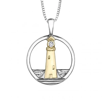 Glacier Fire Canadian Diamond Lighthouse Pendant