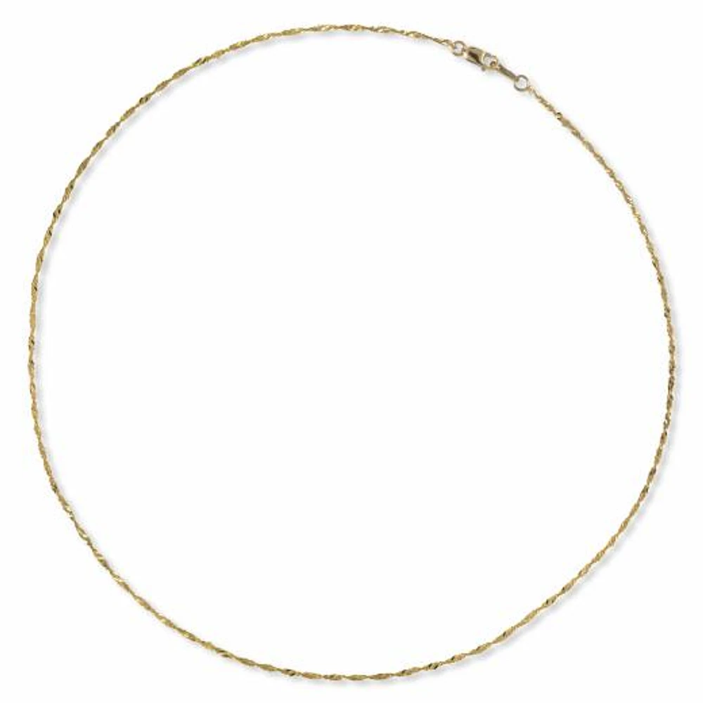 10K Yellow Gold 16" 1.45mm Singapore Chain