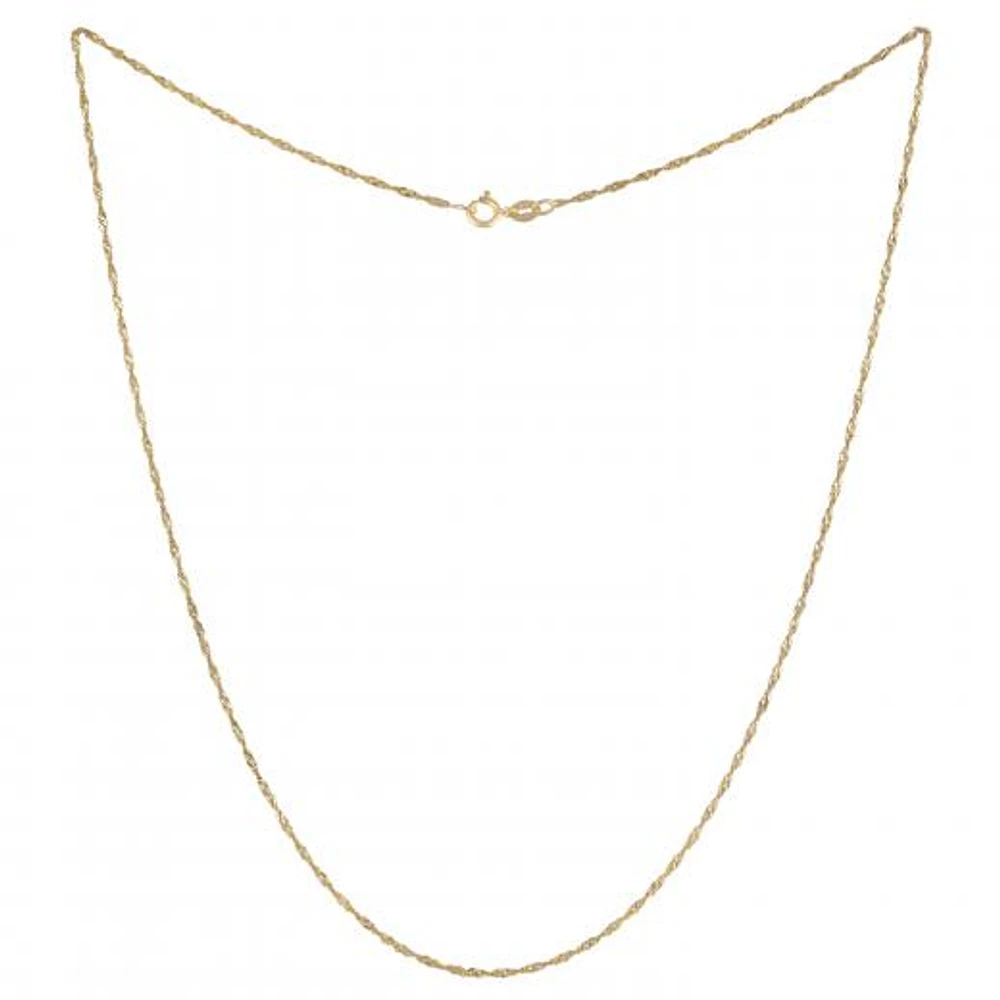 10K Yellow Gold 16" 1.45mm Singapore Chain