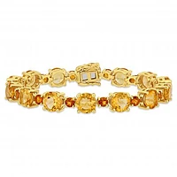 Julianna B Yellow Plated Sterling Silver Citrine & Madeira Citrine Bracelet