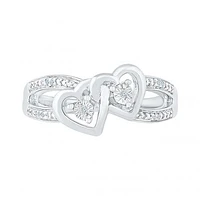 Sterling Silver Diamond Promise Ring