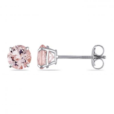 Julianna B 14K White Gold Morganite Stud Earrings
