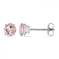 Julianna B 14K White Gold Morganite Stud Earrings