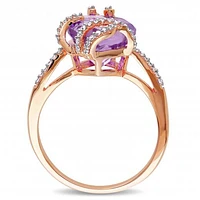 Julianna B 10K Rose Gold Amethyst & 0.14CTW Diamond Fashion Ring
