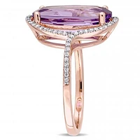 Julianna B 14K Rose Gold Amethyst & 0.20CTW Diamond Fashion Ring