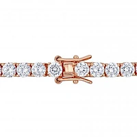 Julianna B Rose Plated Sterling Silver Cubic Zirconia Tennis Necklace