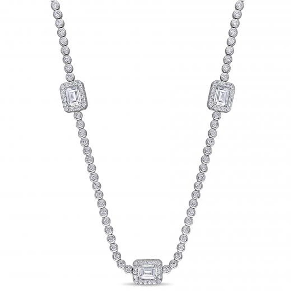 Julianna B Sterling Silver Cubic Zirconia Necklace