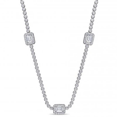 Julianna B Sterling Silver Cubic Zirconia Necklace