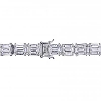 Julianna B Sterling Silver Baguette & Round-Cut Cubic Zirconia Tennis Bracelet
