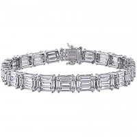 Julianna B Sterling Silver Baguette & Round-Cut Cubic Zirconia Tennis Bracelet