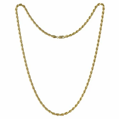 10K Yellow Gold 28" 2.65mm Diamond Cut Rope Chain