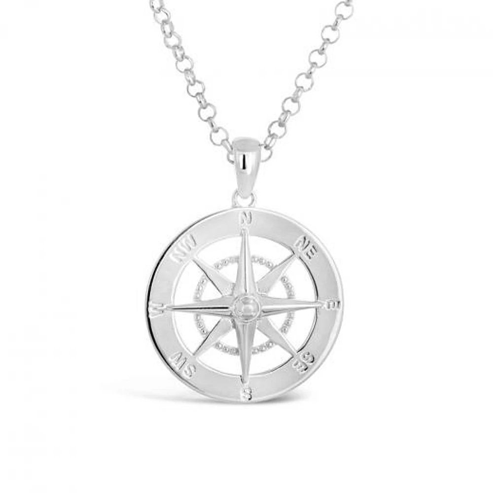 Sterling Silver 22" Nautical Compass