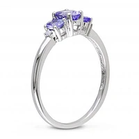 Julianna B 10K White Gold Tanzanite & 0.02CTW Diamond Ring