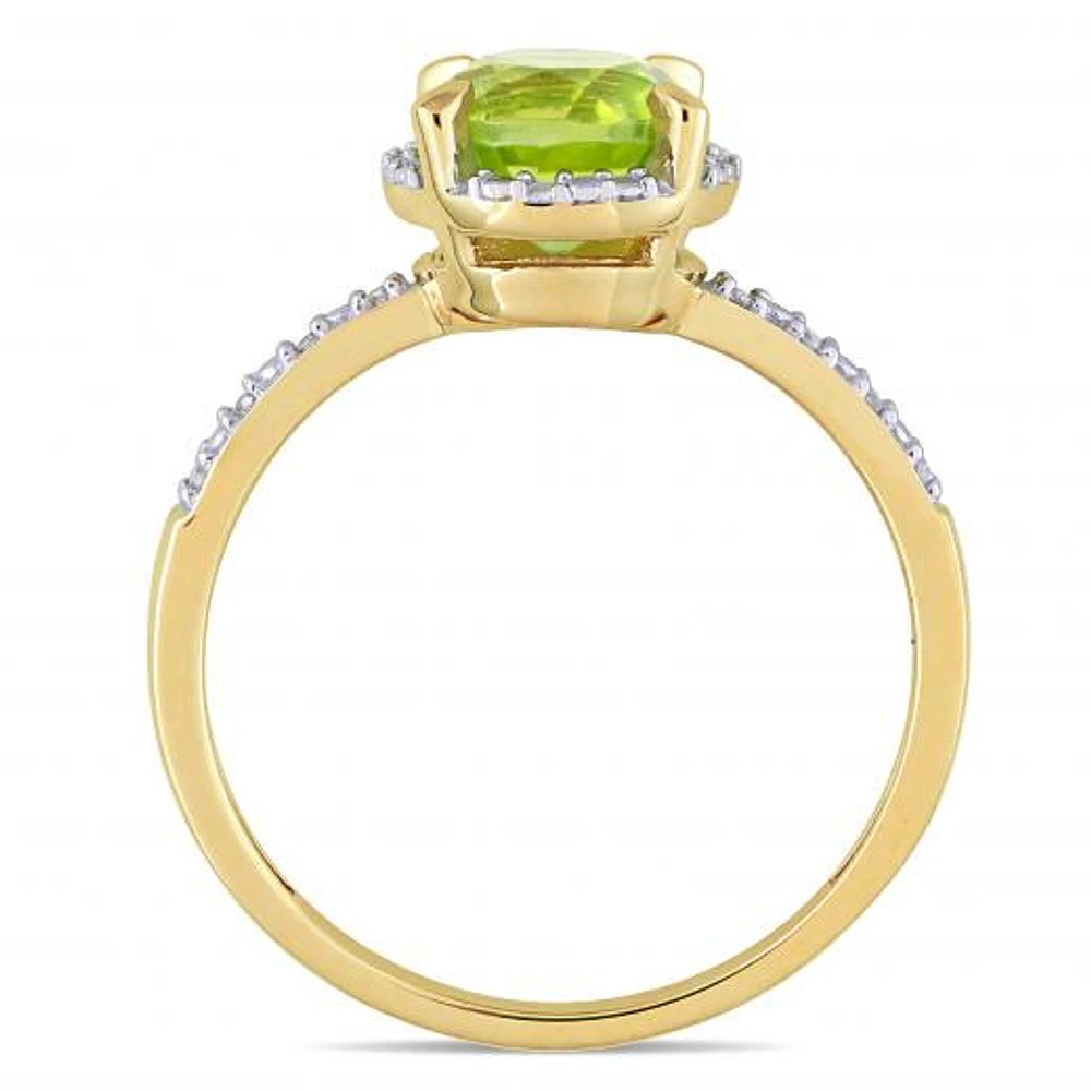 Julianna B 10K Yellow Gold Peridot & 0.05CTW Diamond Fashion Ring