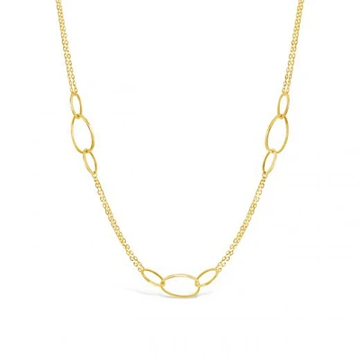 10K Yellow Gold Oval Links Necklace
