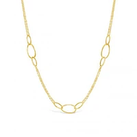 10K Yellow Gold Oval Links Necklace