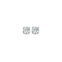 14K White 0.10CTW Diamond Earrings