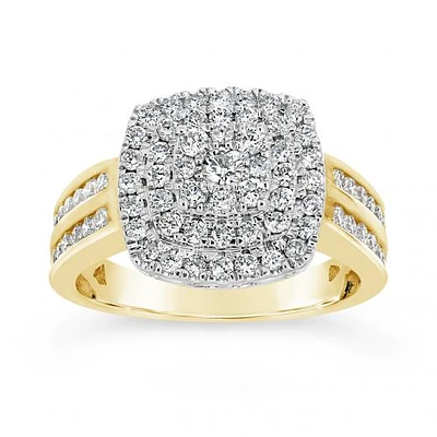 10K Yellow Gold 1.00CTW Diamond Fashion Ring