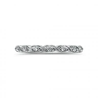 10K White Gold Diamond Stackable Ring
