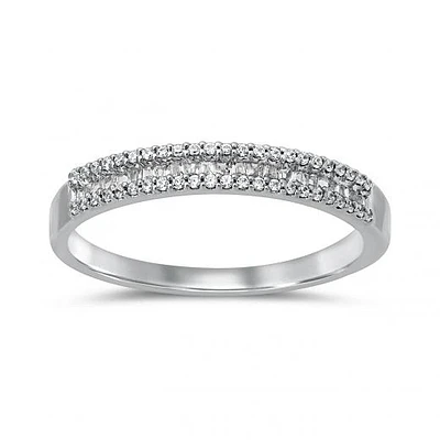 10K White Gold 0.25CTW Diamond Ring