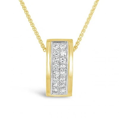 10K Yellow & White Gold 0.50CTW Pendant