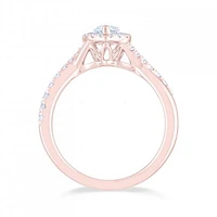 Diamond Revelations 14K Rose Gold Pear Shaped 0.70CTW Bridal Ring