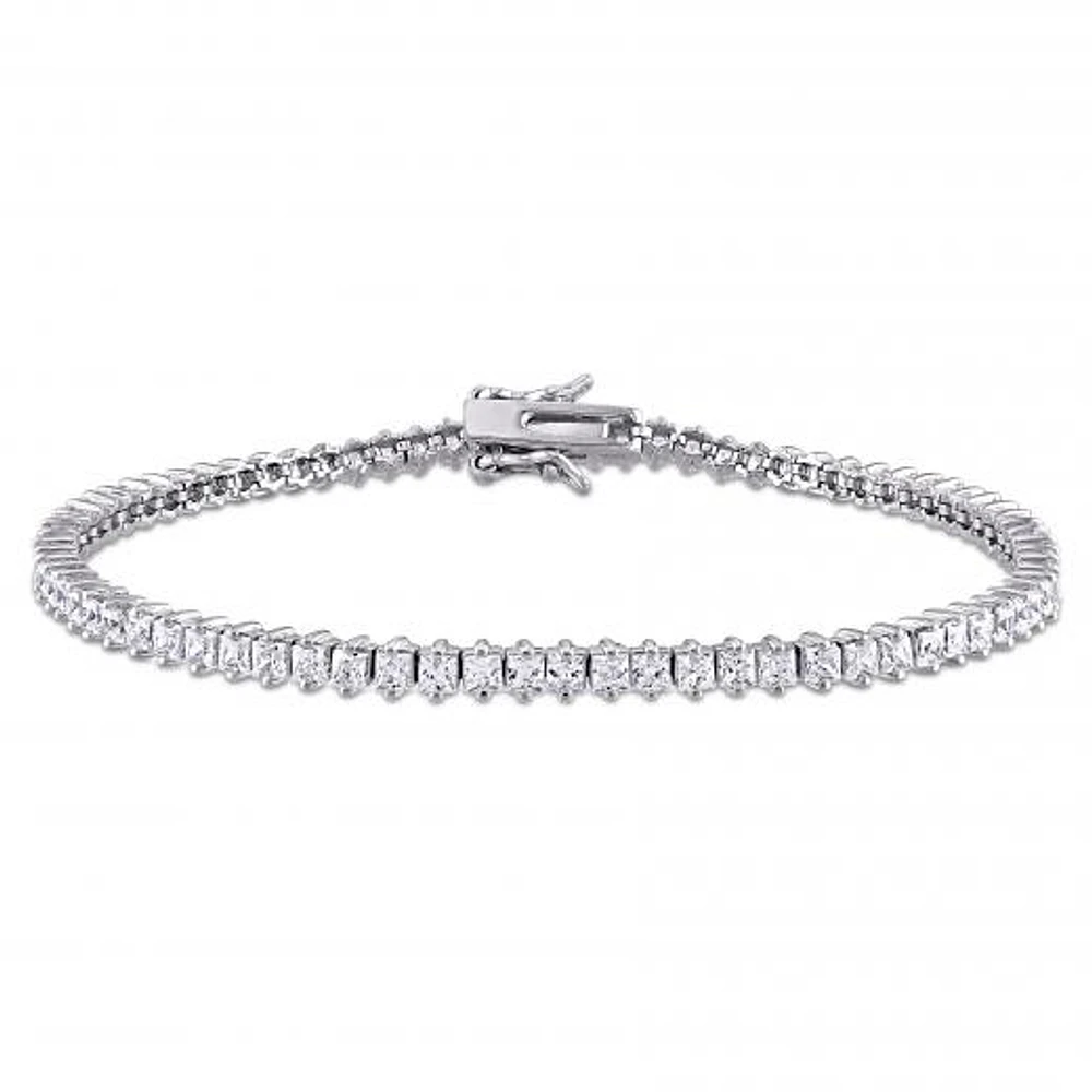 Julianna B Sterling Silver Cubic Zirconia Tennis Bracelet