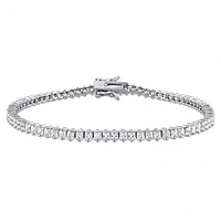 Julianna B Sterling Silver Cubic Zirconia Tennis Bracelet