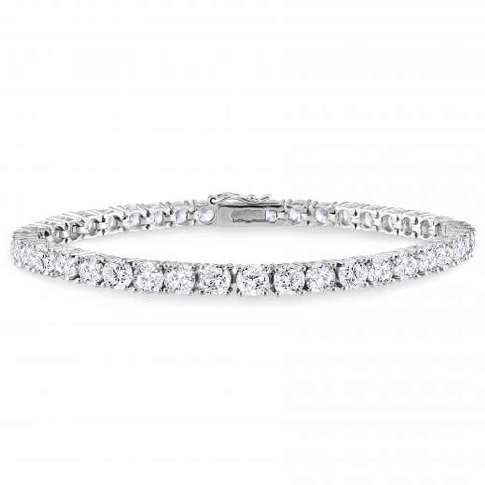 Julianna B Sterling Silver Cubic Zirconia Tennis Bracelet