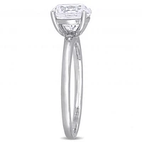 Julianna B 10K White Gold Created White Sapphire Solitaire Engagement Ring