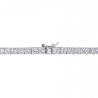 Julianna B Sterling Silver Created White Sapphire 17" Necklace