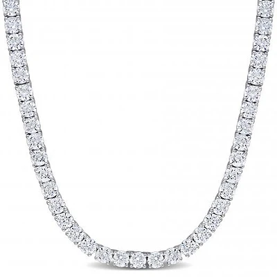 Julianna B Sterling Silver Cubic Zirconia Tennis Necklace