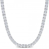 Julianna B Sterling Silver Cubic Zirconia Tennis Necklace