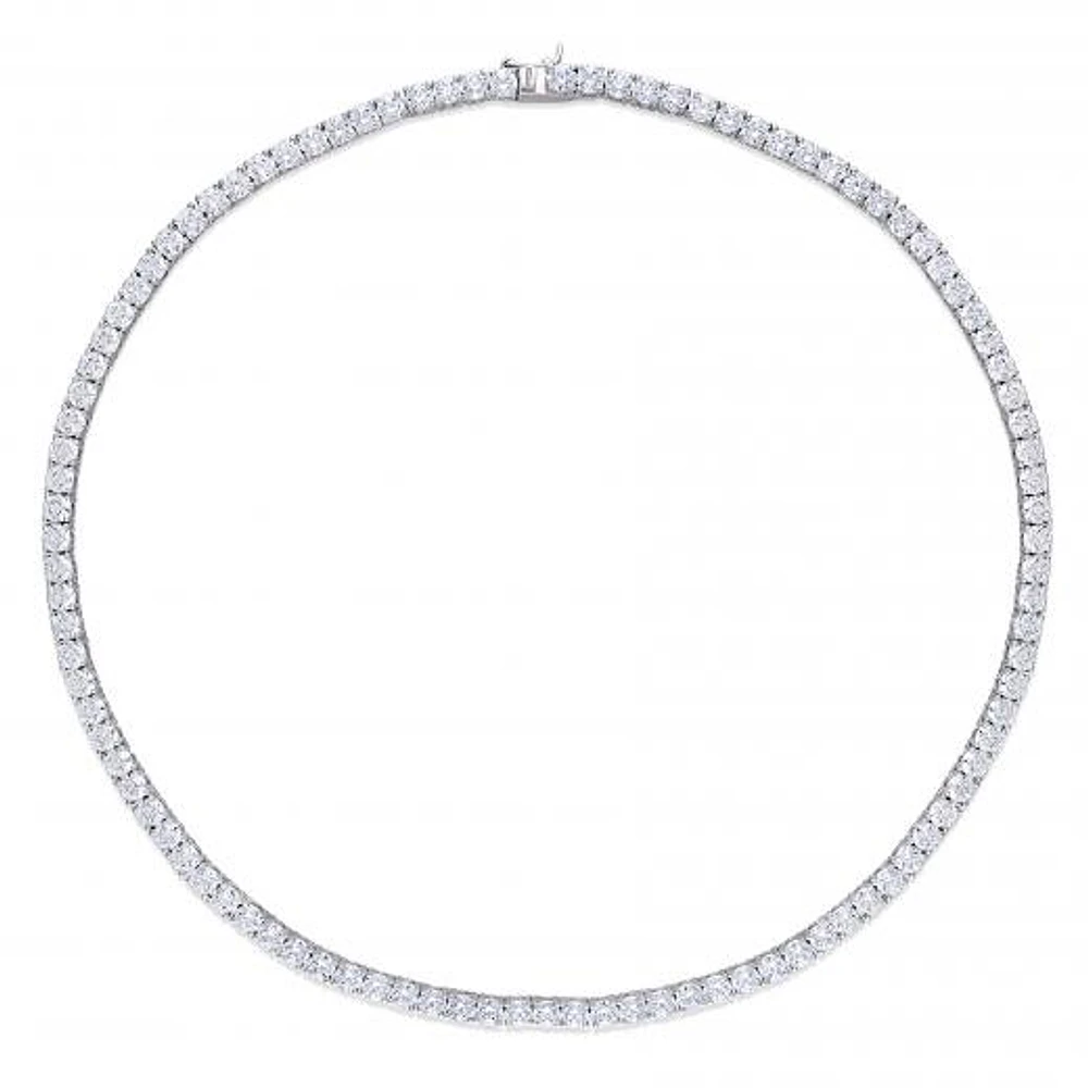Julianna B Sterling Silver Cubic Zirconia Tennis Necklace