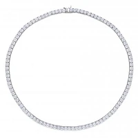 Julianna B Sterling Silver Cubic Zirconia Tennis Necklace