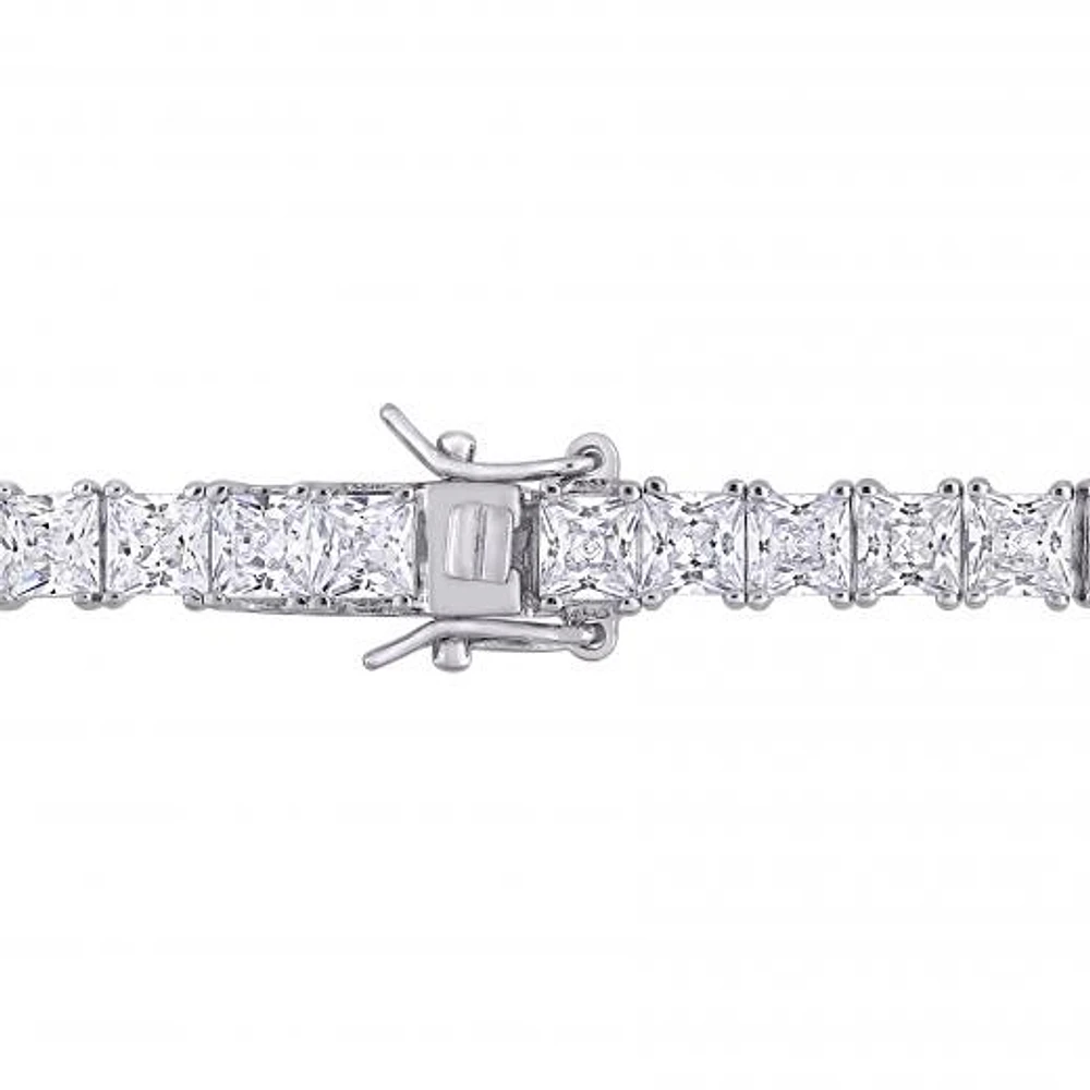Julianna B Sterling Silver White Cubic Zirconia Tennis Bracelet