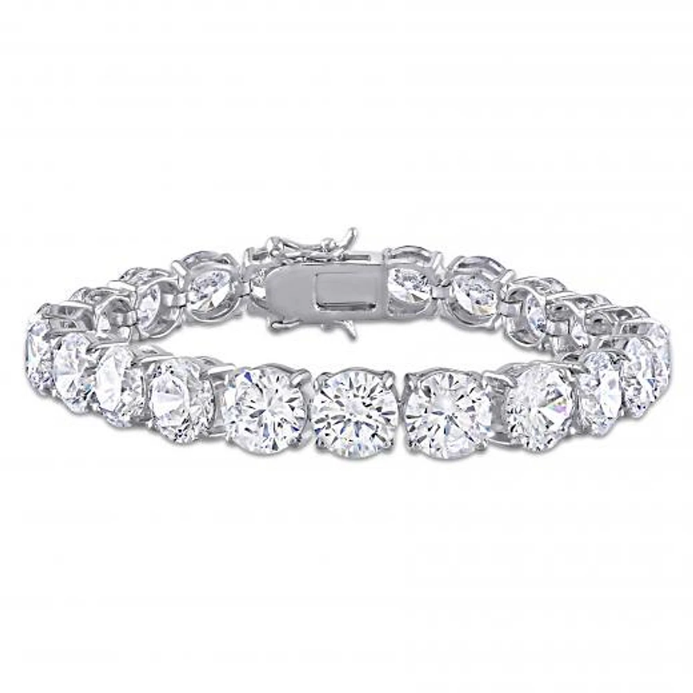 Julianna B Sterling Silver White Cubic Zirconia Tennis Bracelet