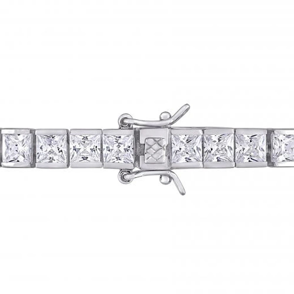 Julianna B Sterling Silver White Cubic Zirconia Tennis Bracelet