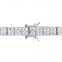 Julianna B Sterling Silver White Cubic Zirconia Tennis Bracelet
