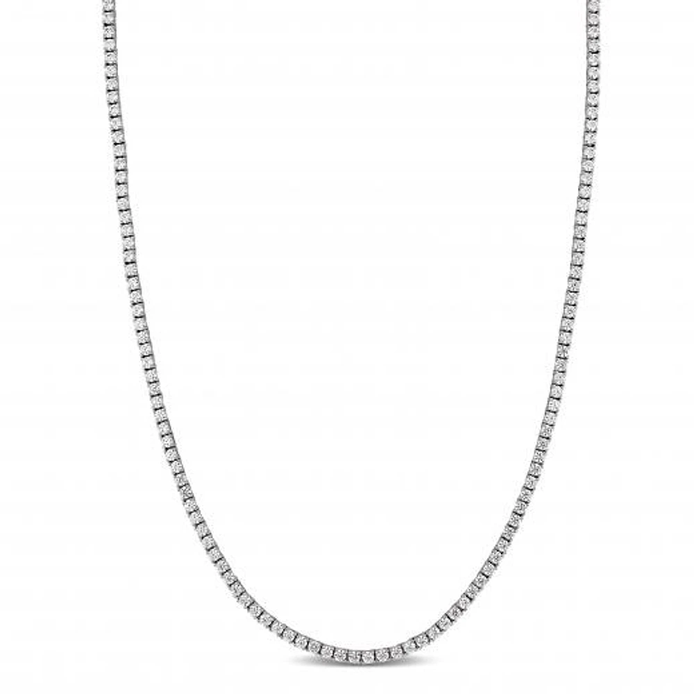 Julianna B Sterling Silver Cubic Zirconia Tennis Necklace