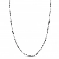Julianna B Sterling Silver Cubic Zirconia Tennis Necklace
