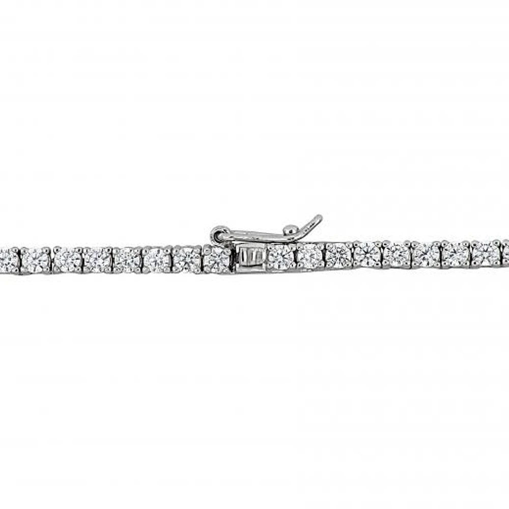 Julianna B Sterling Silver Cubic Zirconia Tennis Necklace